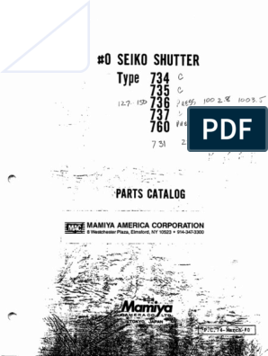 Seiko Shutter Repair Manual PDF | PDF