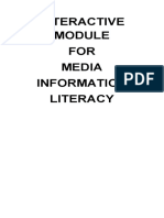 INTERACTIVE MODULE FOR MEDIA INFORMATION LITERACY