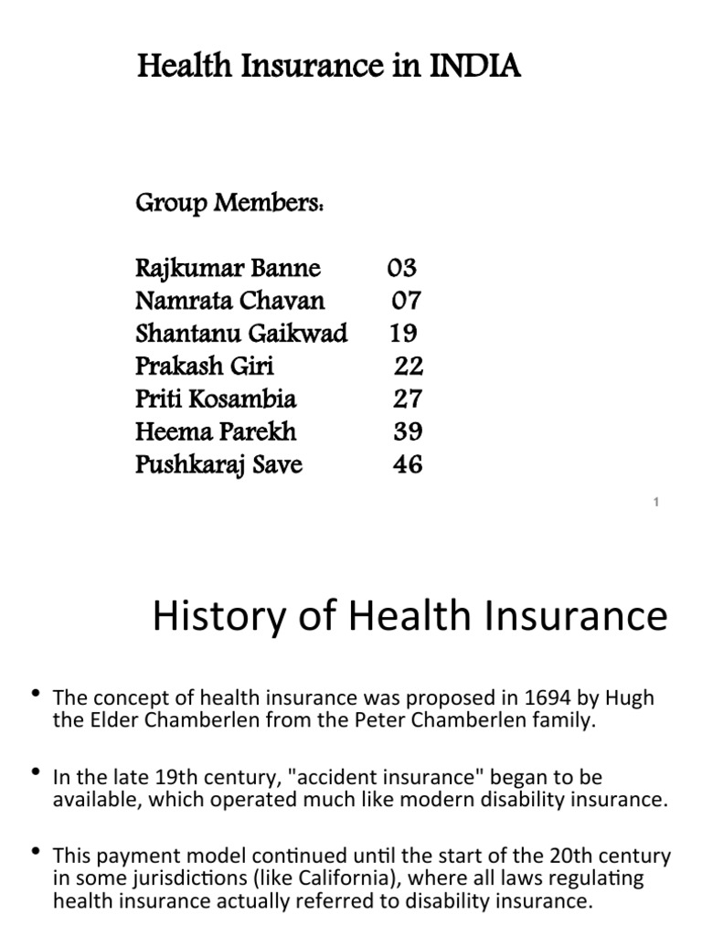 Health Insurance in INDIA PDF Insurance Financial Risk