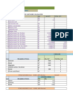 Materials Required Per Unit Work