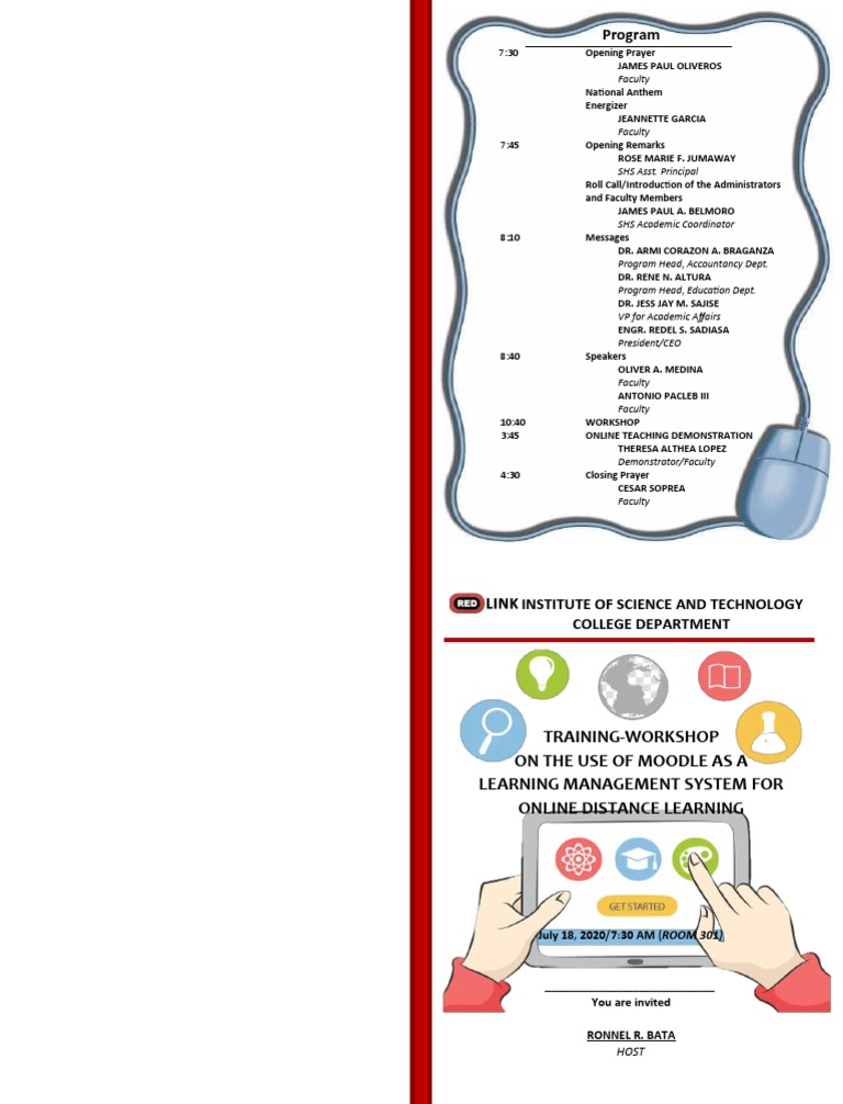 Moodle Training Workshop Agenda | PDF