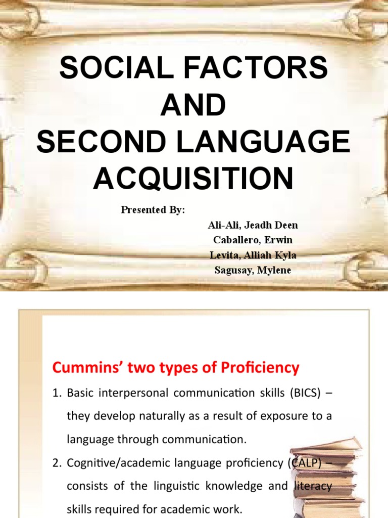 Social Factors AND Second Language Acquisition | PDF | Second Language ...