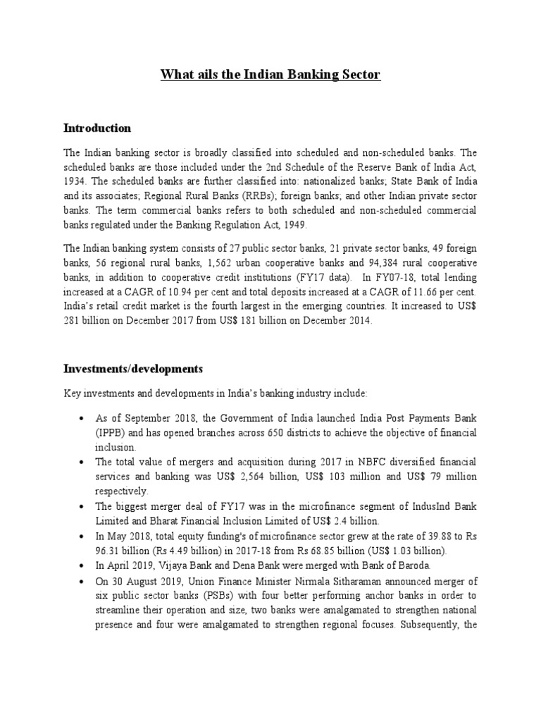 What Ails Indian Banking Sector | PDF | Capital Adequacy Ratio | Banks