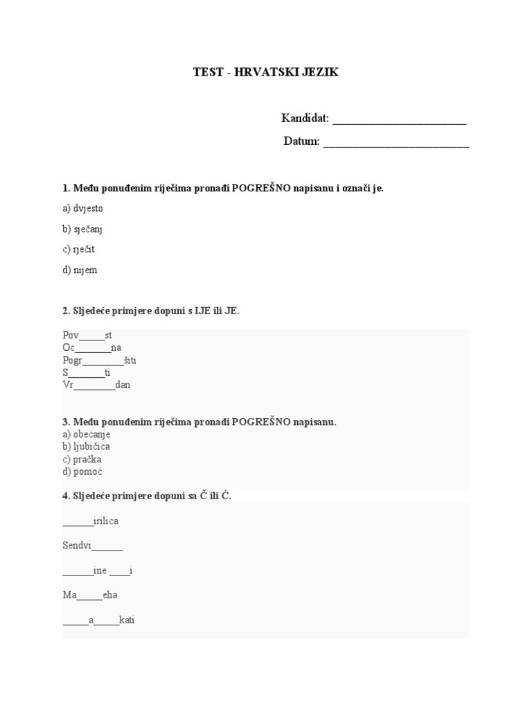 Test Gramatika | PDF
