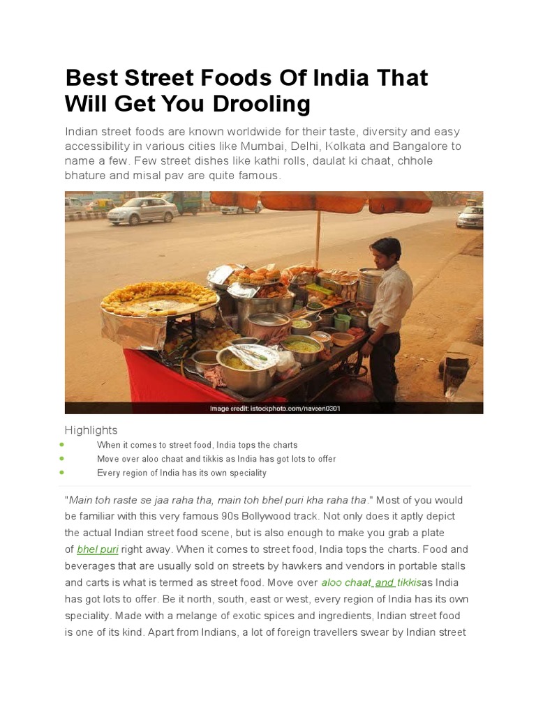 Indian Street Food | PDF | Curry | Potato