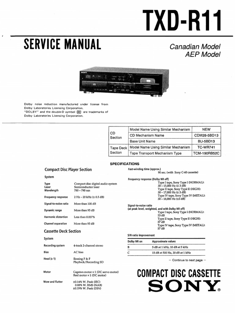 Sony txd-r11 SM | PDF