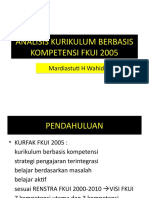 Analisis Kurikulum Berbasis Kompetensi Fkui 2005