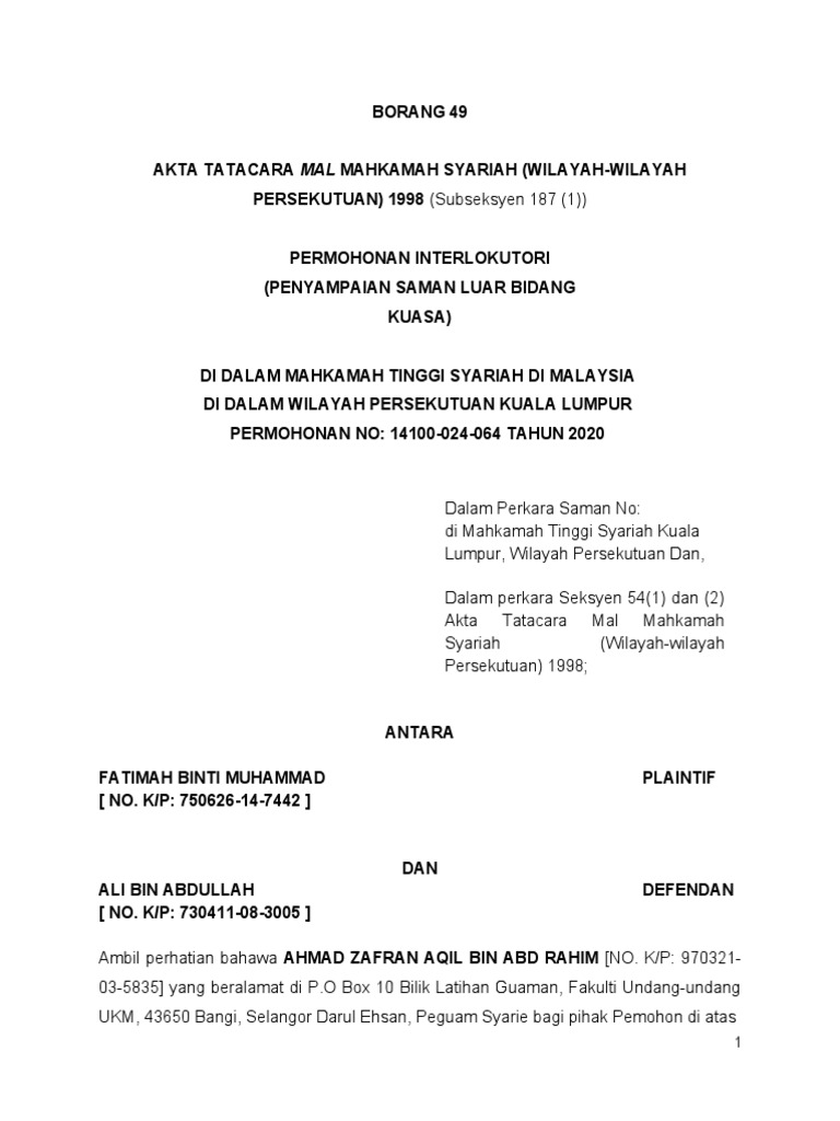mahkamah syariah kuala lumpur