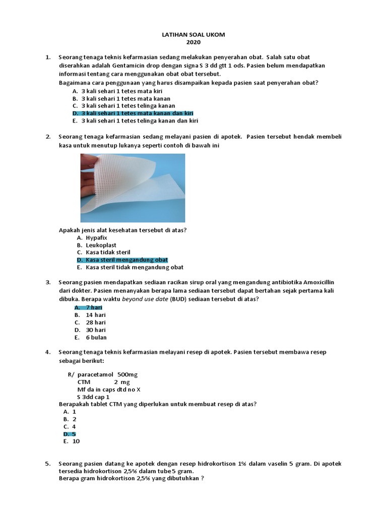 Latihan Soal Ukom 2020 Pdf