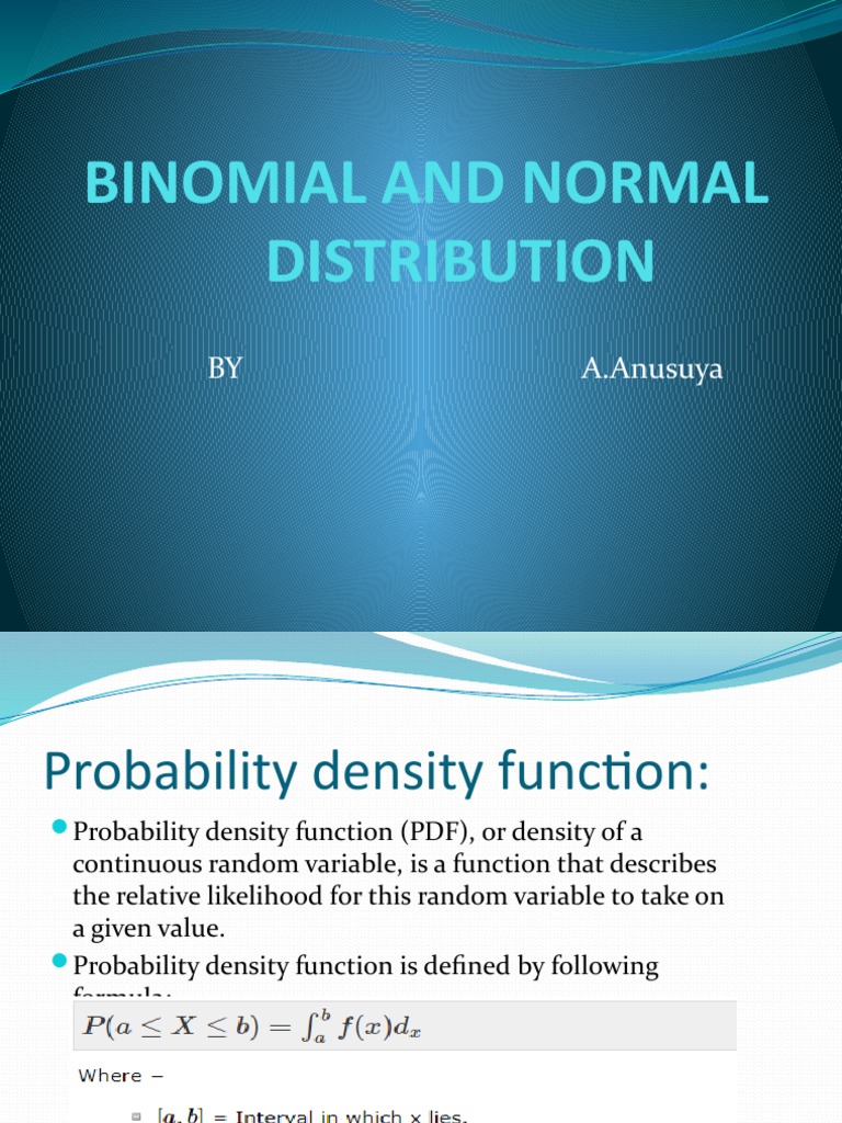 Binomial and Normal Distribution | PDF | Normal Distribution | Mean