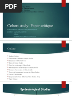 Cohort Study: Paper Critique