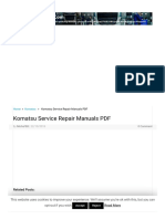 252+ Komatsu Service Manuals Free Download PDF T