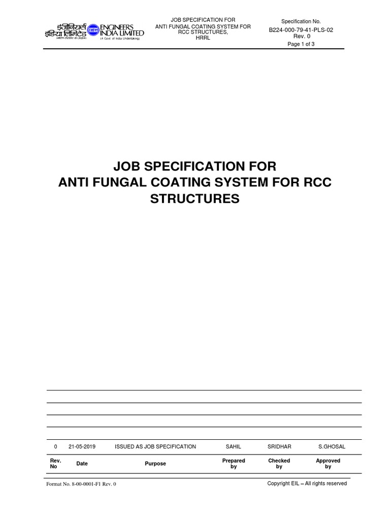 Antifungal Coating For RCC Structure PDF Acrylic Paint Paint