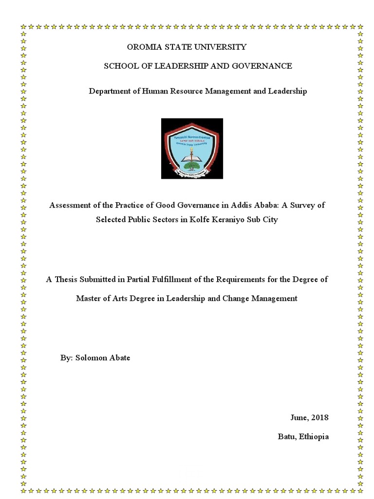 thesis on governance pdf