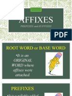 Affixes prefixes and suffixes