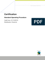 Certification: Standard Operating Procedure