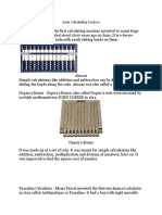 Early calculating devices: from abacus to IBM MARK-1