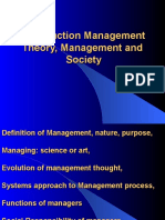 Introduction Management Theory, Management and Society