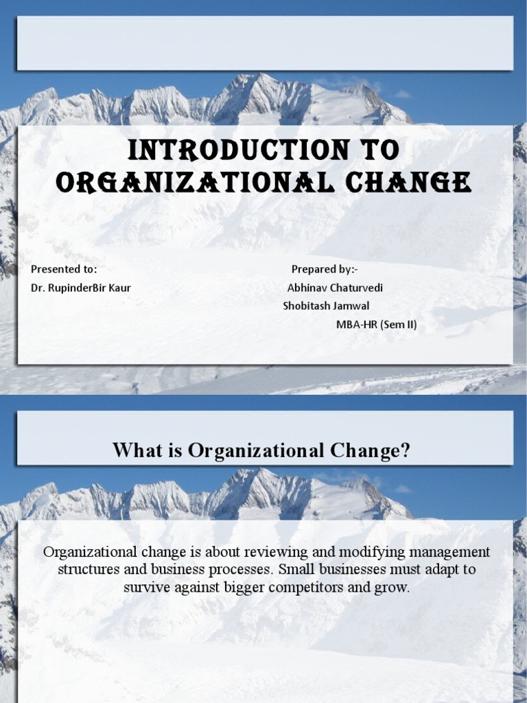 Introductiontoorganizationalchange 140128013519 Phpapp01 PDF | PDF ...