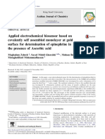 Applied Electrochemical Biosensor Based On Covalently Self A - 2017 - Arabian Jo PDF