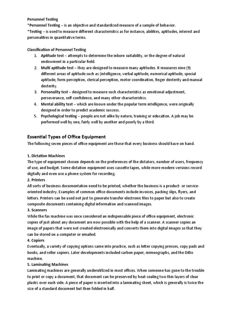 Essential Types of Office Equipment PDF Image Scanner Photocopier