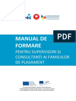 Manual de Formare Pentru Supervizori Și Consultanți Ai Familiilor de Plasament