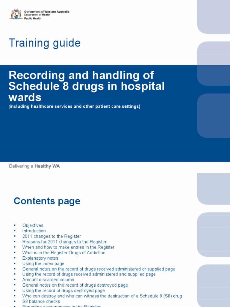 List Of Schedule 8 Drugs Qld School