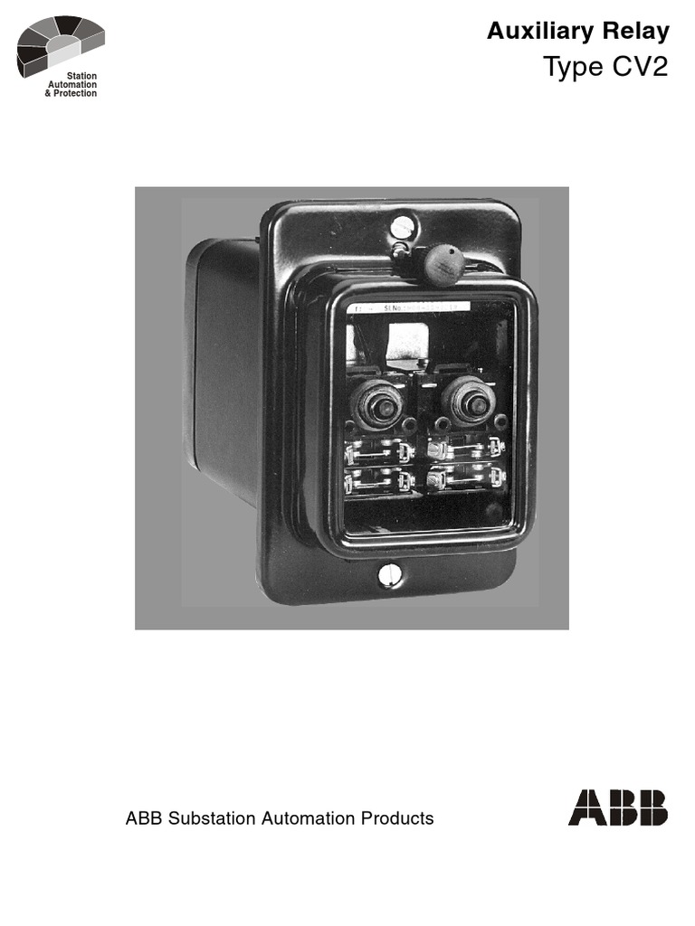 Type CV2 Auxiliary Relay PDF Relay Switch