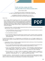 Ley #587, de 30 de Octubre de 2014, Ley Transitoria Electoral Elecciones Subnacionales 2015