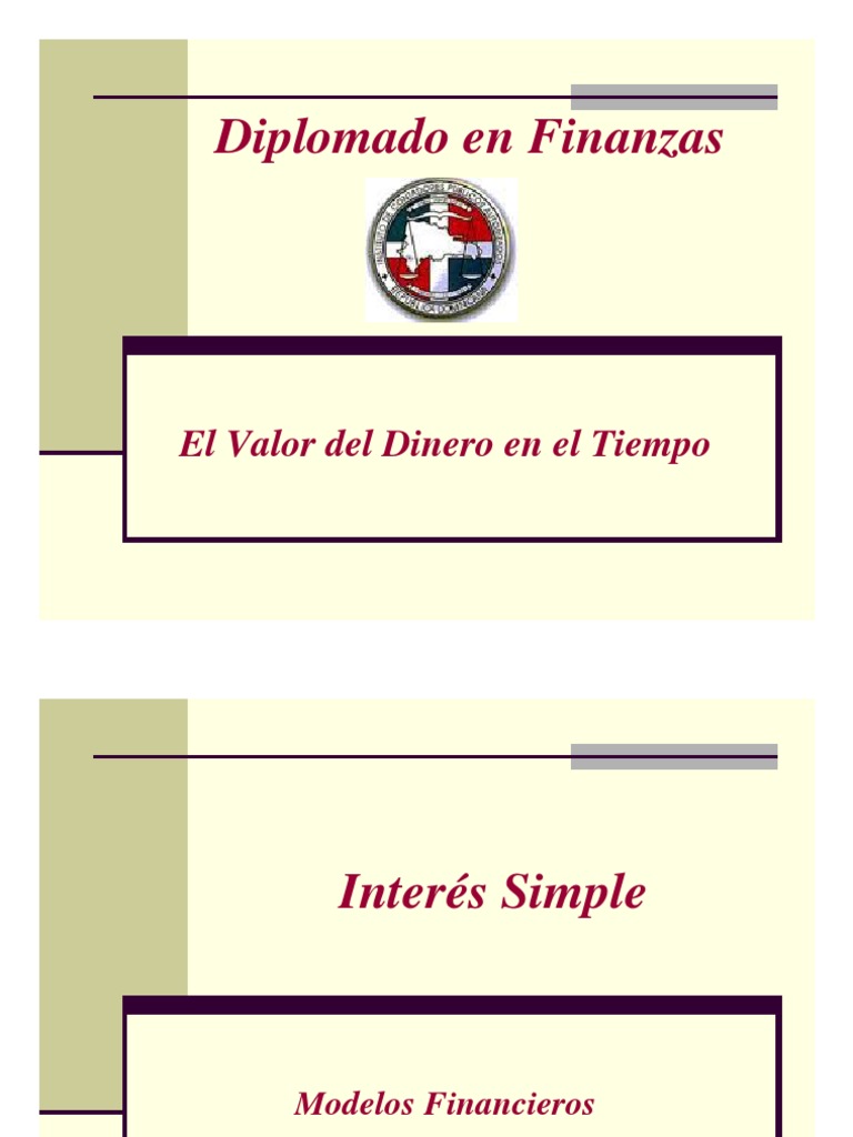 El Valor Del Dinero en El Tiempo | PDF | Tasas de interés | Interés