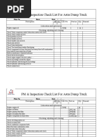 Astra D.truck Checklist