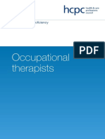 Occupational Therapists: Standards of Proficiency