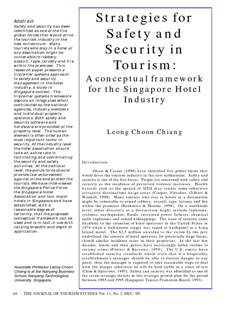 Strategies For Safety and Security in Tourism | PDF | Safety | Police
