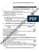 Epreuve Informatique BAC A C D E Et ABI 2015 PDF