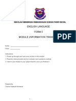 English Language Form 5 Module (Information Transfer) : Sekolah Menengah Kebangsaan Sungai Pasir Kechil
