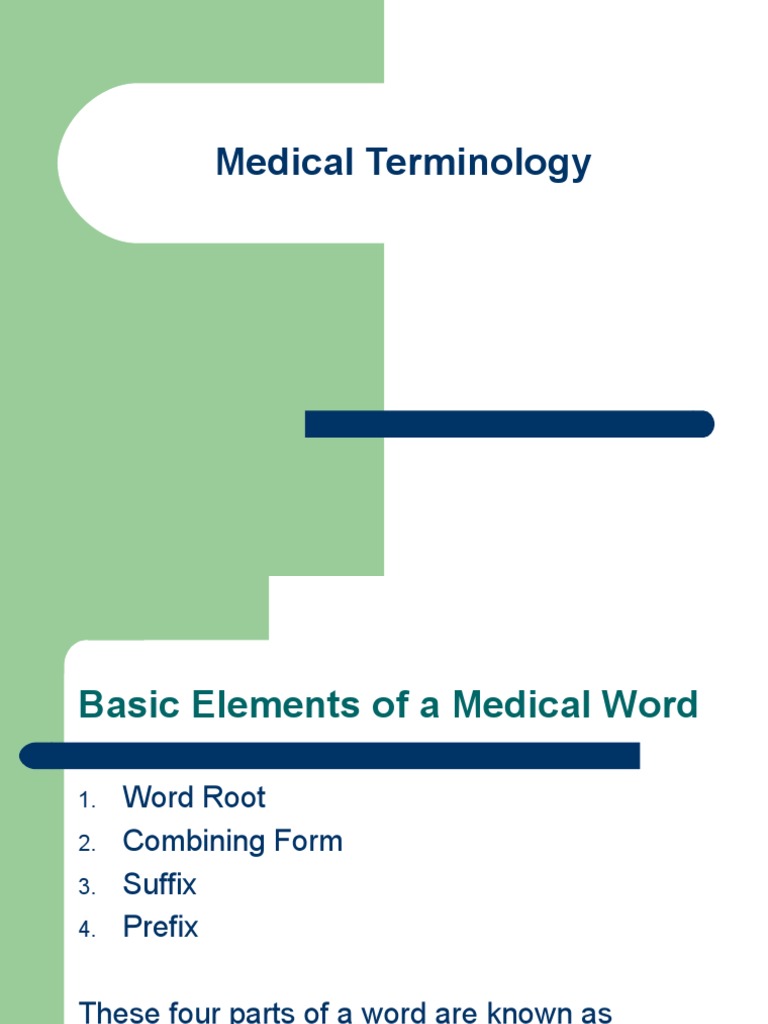 Medical Word Structure Basics | PDF | Morphology | Language Mechanics