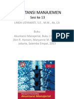 MATERI AKUNTANSI MANAJEMEN Sesi Ke 13