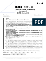 Ret-18 (Champ-1st Year) - 2015 (P1) - 30.12.2019