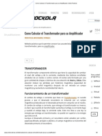 Como Calcular El Transformador para Su Amplificador - Video Rockola