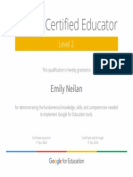 Google Educator Level 2 Certificate
