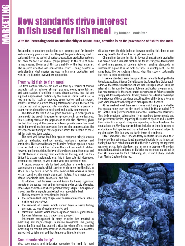 Aqua Capm Sep 2010 Pdf Aquaculture Overfishing