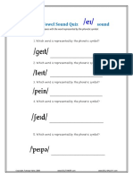 Phonetic Vowel Sound Quiz - EI Quiz PDF