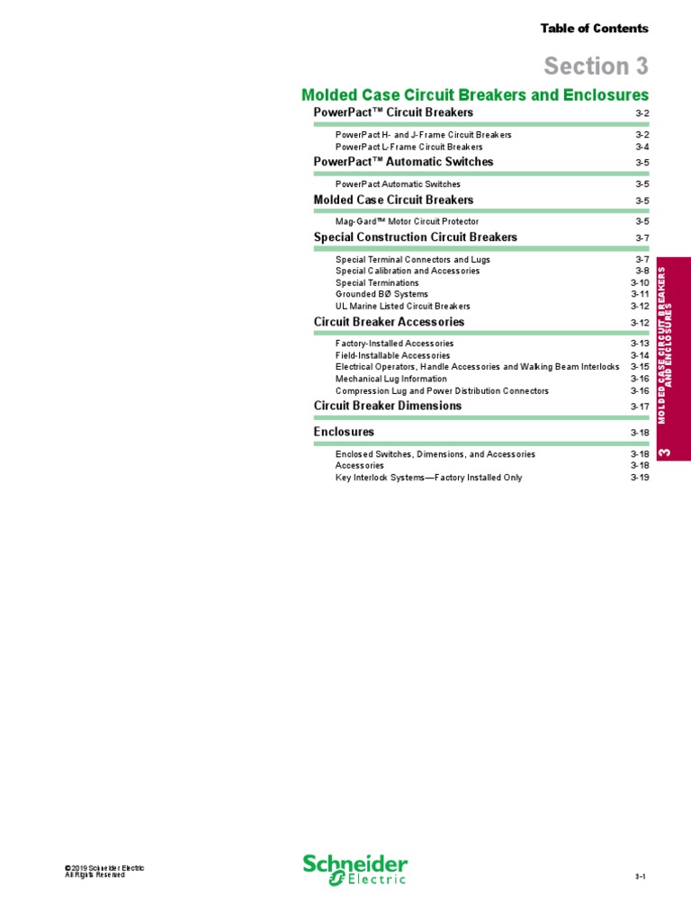 Section 3: Molded Case Circuit Breakers and Enclosures | PDF | Switch ...