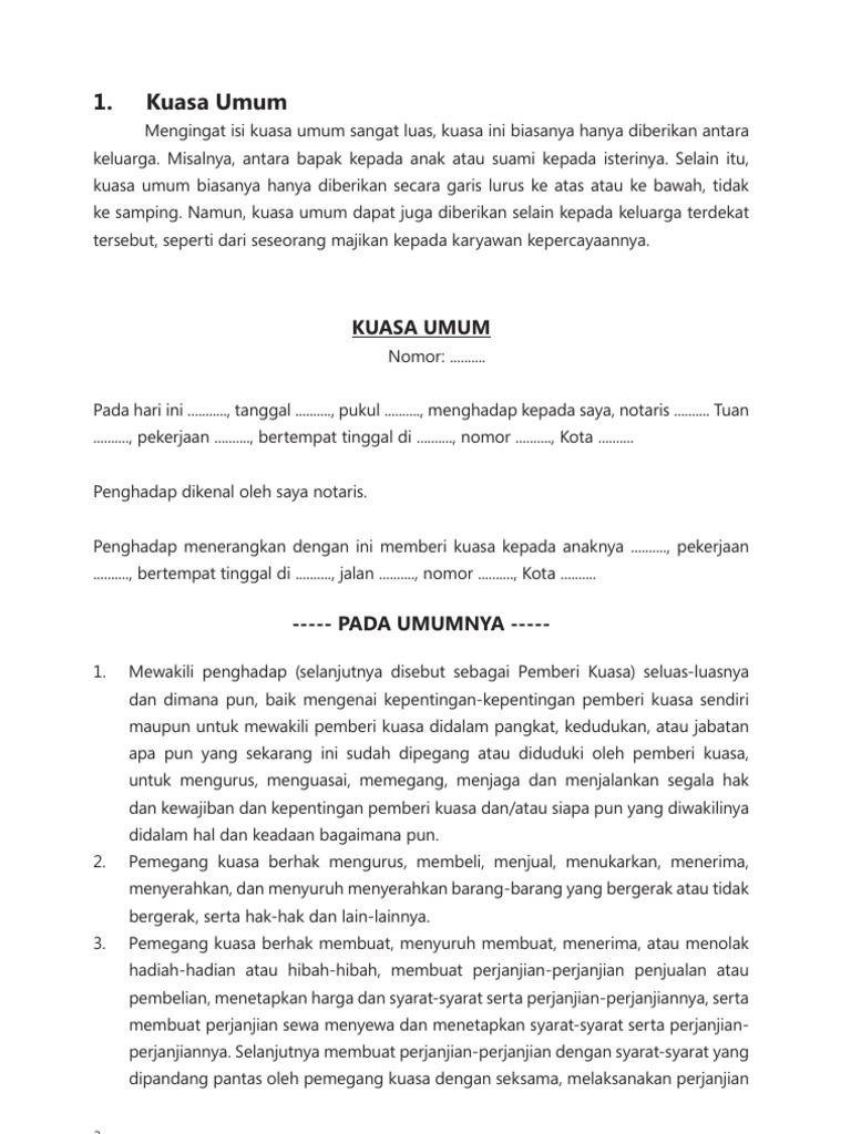 Contoh Surat Kuasa Penagihan Hutang  Kata Kata Bijak