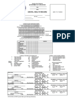 Dental Health Record: Department of Education