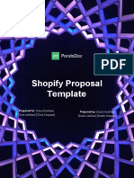 Shopify Proposal Template: Prepared For: (Client - Firstname) Prepared By: (Sender - Firstname)