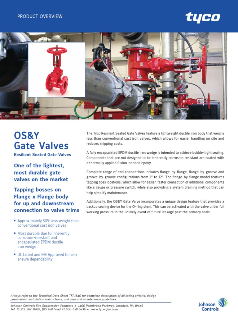 Os&Y Gate Valves: Product Overview | PDF | Valve | Steel