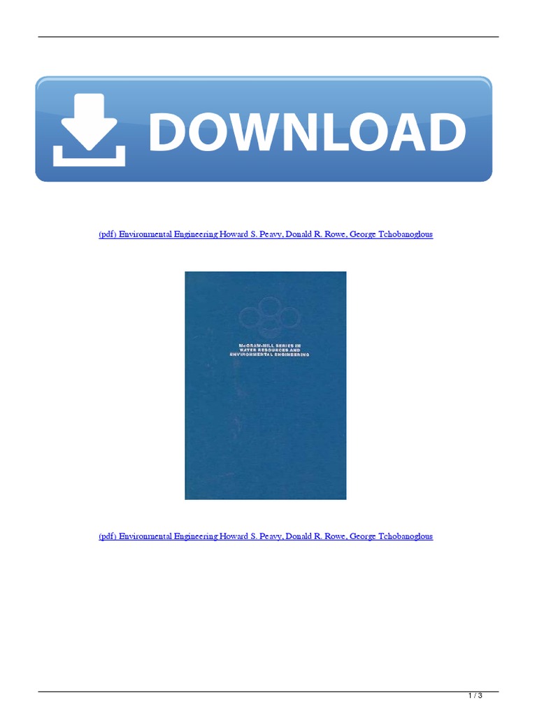 ENVIRONMENTAL ENGINEERING BY PEAVY AND ROWE PDF DOWNLOAD intelligence overview
