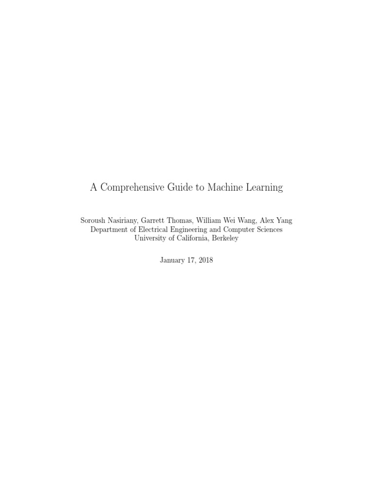 A Comprehensive Guide To Machine Learning | PDF | Cross Validation ...