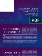 Condición de los campesinos y campesinas